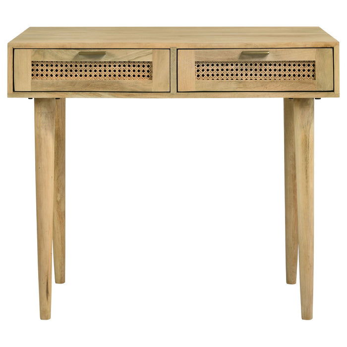 Zamora - 2 Drawer Entryway Console Accent Table - Natural