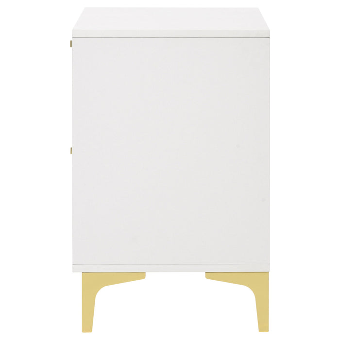 Karena - 2 Drawer Rectangular Nightstand - White