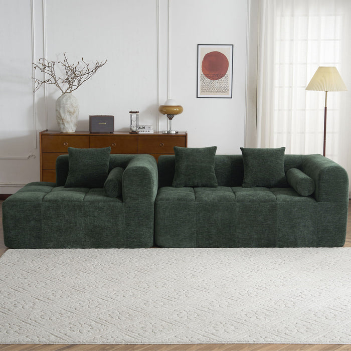 Sectional Free Combined Sofa With 2 Side Pockets