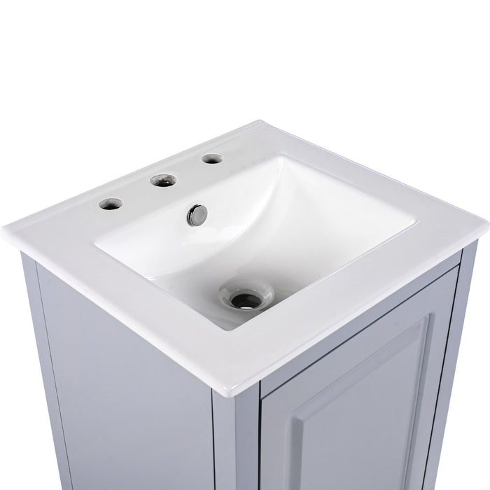 Modern Bathroom Vanity With Sink, Functional Drawer, Soft- Closing Door