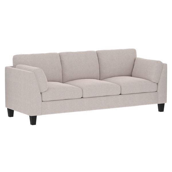 Elsbury - 84" Sofa With Modern Lines, Comfortable Upholstery, And Solid Wood Legs - Taupe