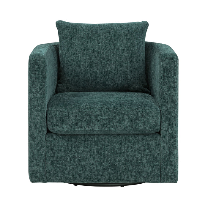 Sutton - Swivel Barrel Chair - Peacock