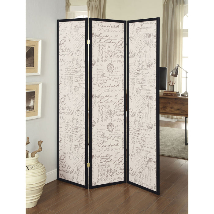 3 Panel Folding Screen - Beige