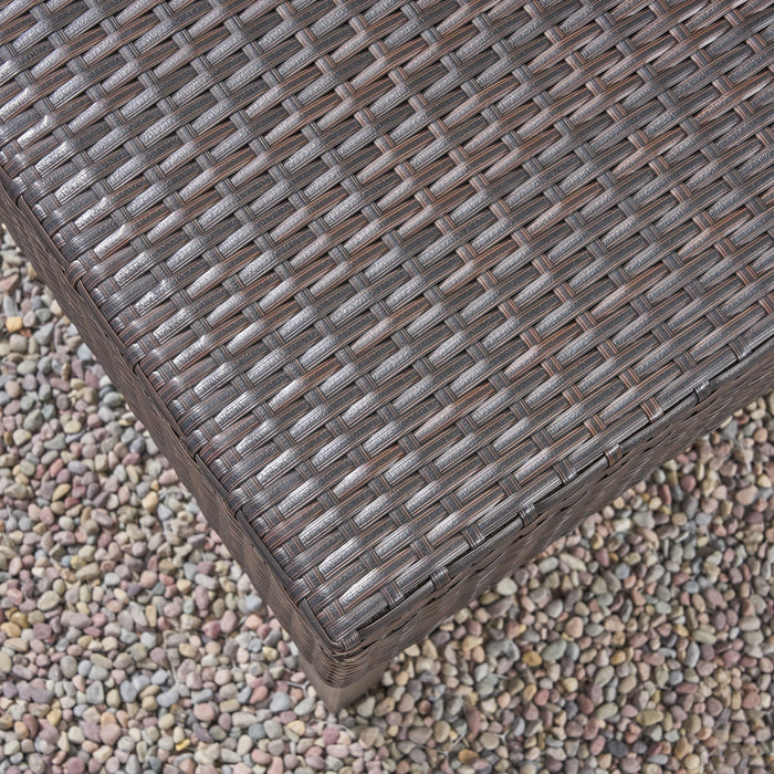 Regent - Storage Bench With Metal Rack - Brown Multi