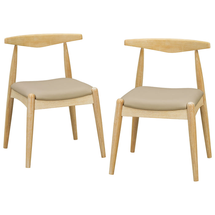 Dining Chairs With Ergonomic Backrest (Set of 2)