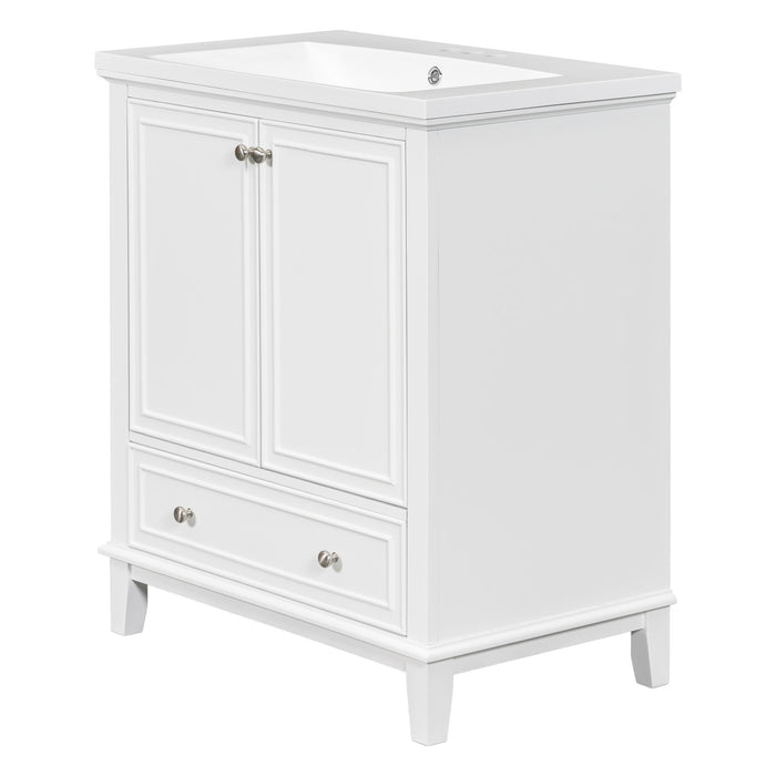 Modern Bathroom Vanity With Sink Combo, Multi Functional Cabinet With Doors And Drawer