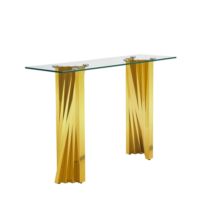 Table With Twisted Fan Shaped Legs