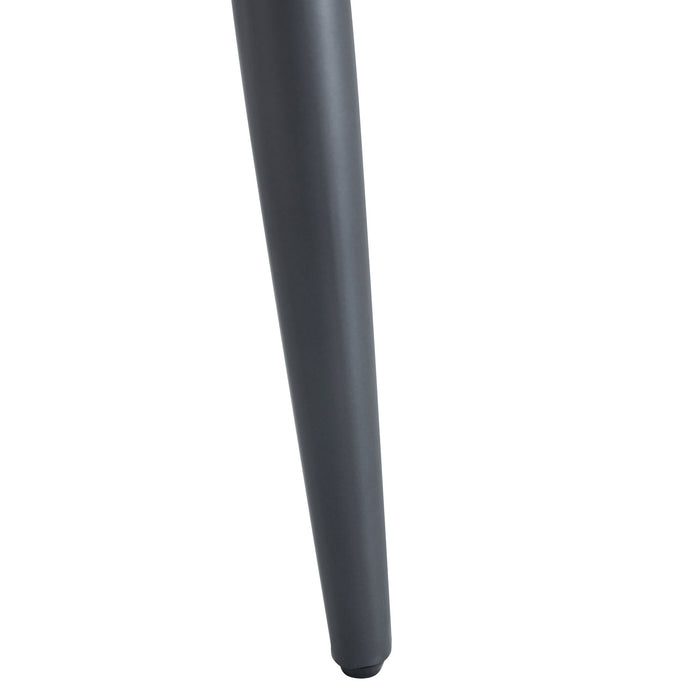 5 Piece Industrial Style Indoor Upholstered Dining Set With Metal Legs - Brown