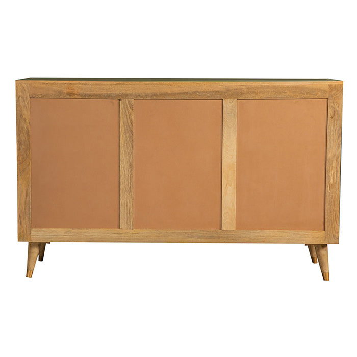 Austin - 3 Door Accent Cabinet With Tapered Legs - Natural