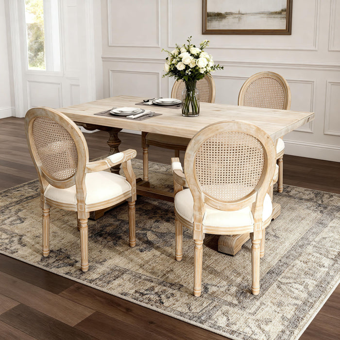 Upholstered Dining Armchair (Set of 2) - Beige