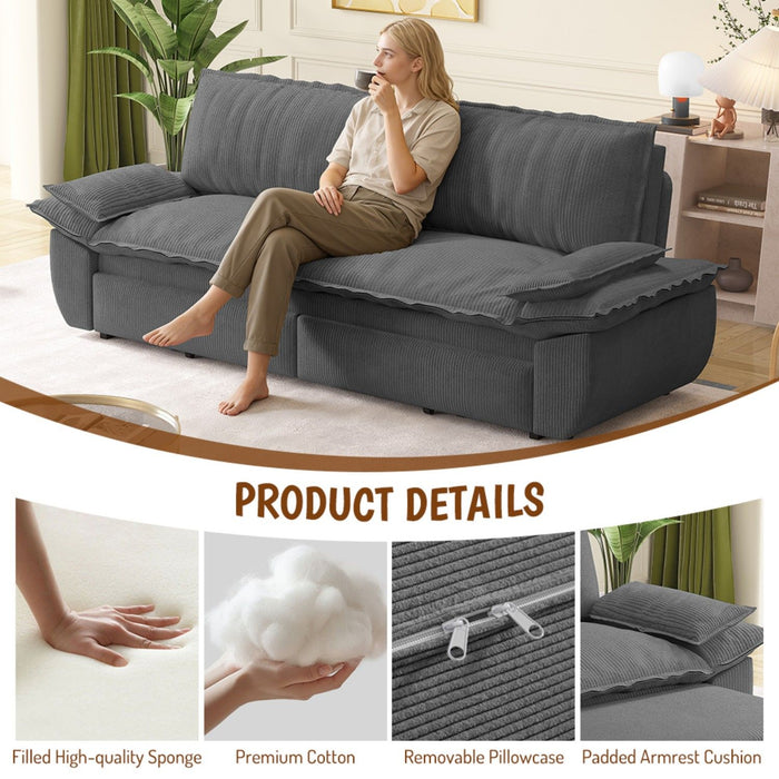 Pull Out 3-In-1 Convertible Sleeper Sofa
