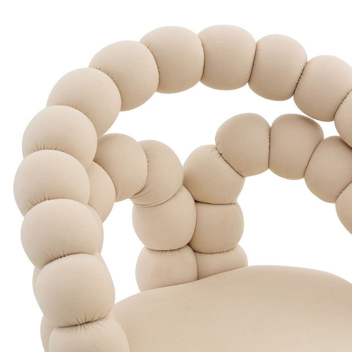 Puffy Bubble, Ball Chain Accent Chair With 5 Claw Casters