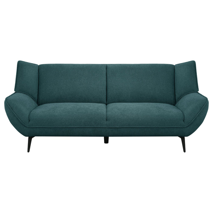 Logan - Flared Arm Sofa Sofa - Teal Blue