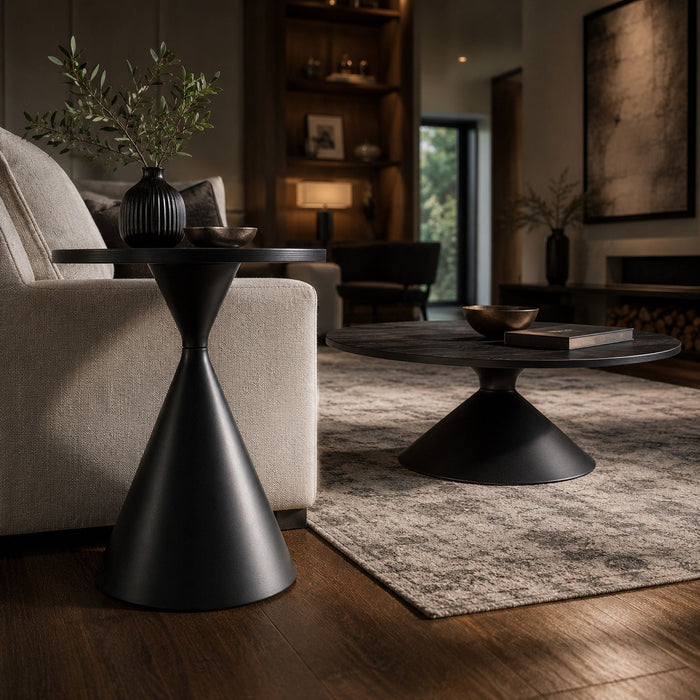 2 Piece Coffee Round Table Set