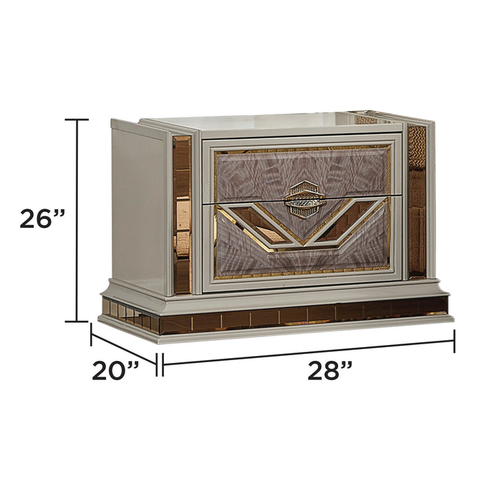 Omari - 2 Drawer Nightstand - Beige