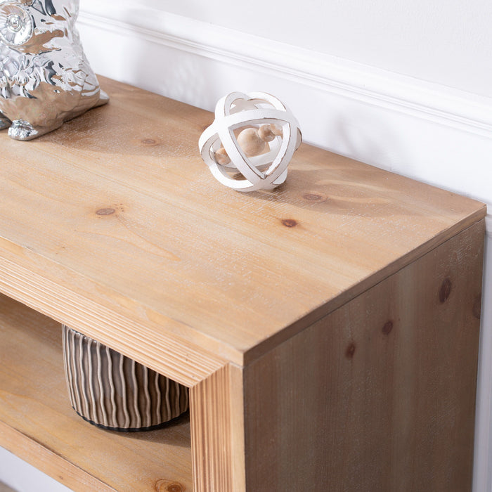 Console Table With Storage Shelf - Antique Natural / Light Natural / Natural