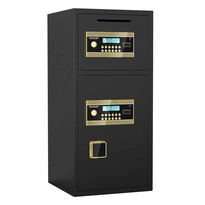 Large Double Door Coin Operated Safe, Digital Security Safe With Fireproof And Waterproof Bag