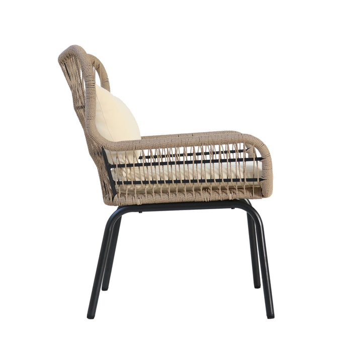 Southport - Club Chair With Woven Rope And Cushions