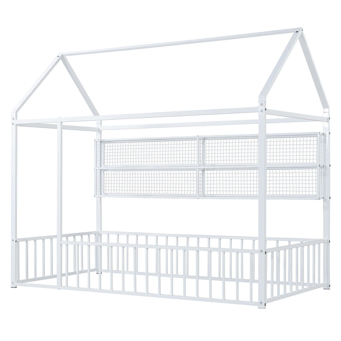 House Frame With Fence And Shelves