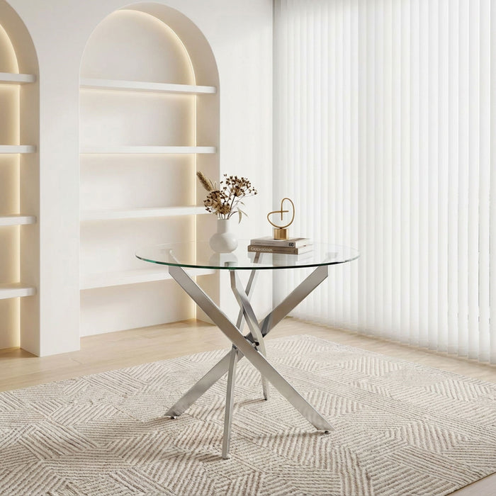 Round Dining, Kitchen Table For Dining Room - Chrome