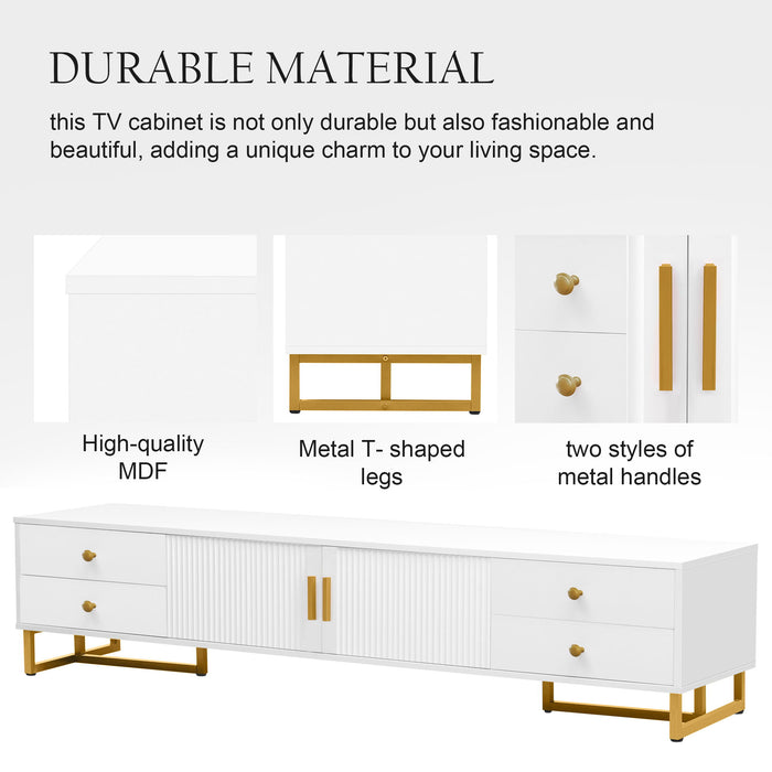 TV Stand With Storage For Living Room