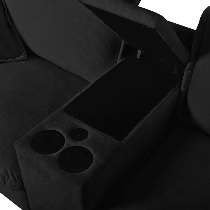 Modular Cloud Couch Sofa With Cup Holders & Storage, USB Port
