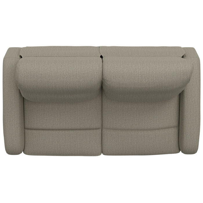 Manual Reclining Loveseat With Dual Seating Support For Living Room