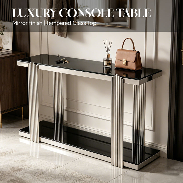 Console Table With Double Tier Storage