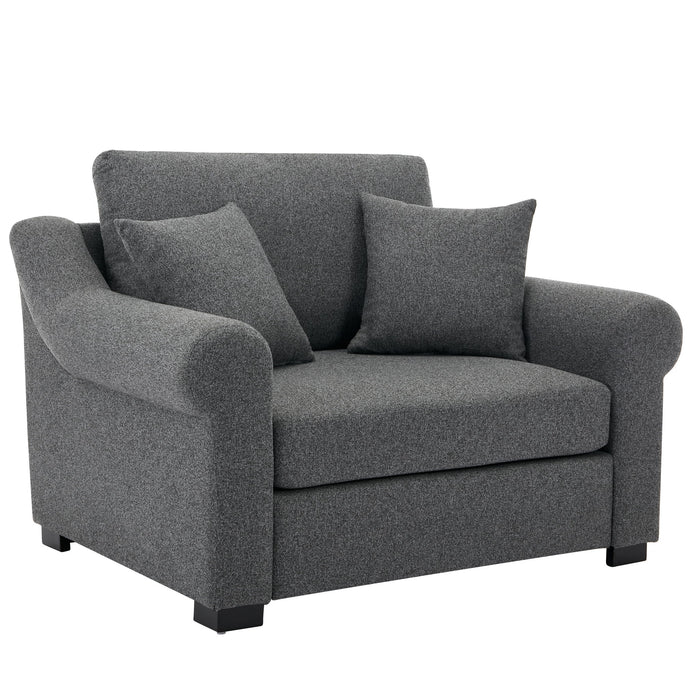 Modern Chenille Oversized Armchair, Chair And A Half, Single Sofa