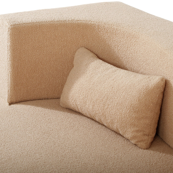 2 In 1 Convertible Full Size Folding Loveseat Couch With Soft Teddy Fabric