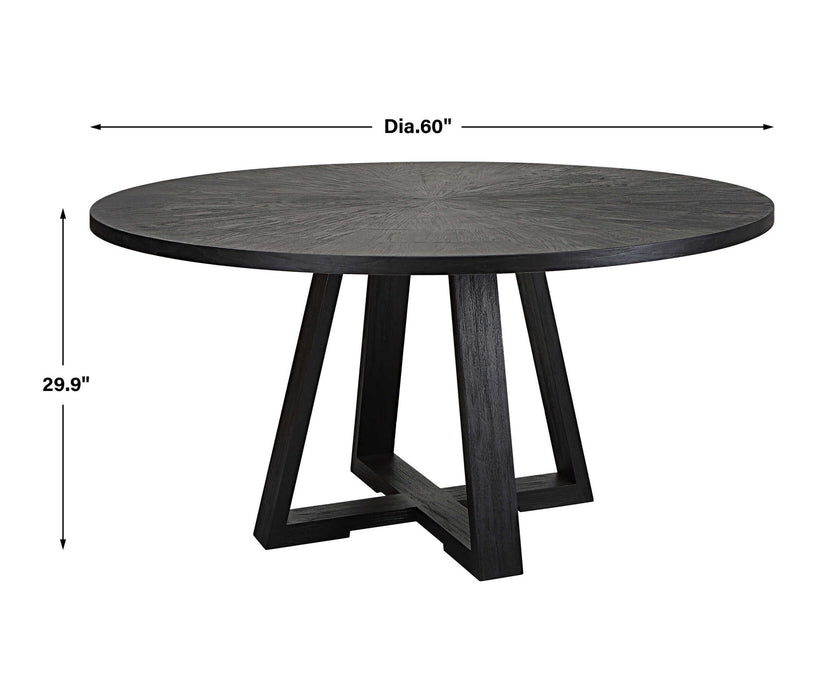 Gidran - Round Dining Table - Black