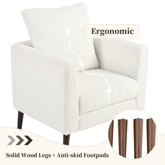 Modern Accent Upholstered Armchair With Pillow
