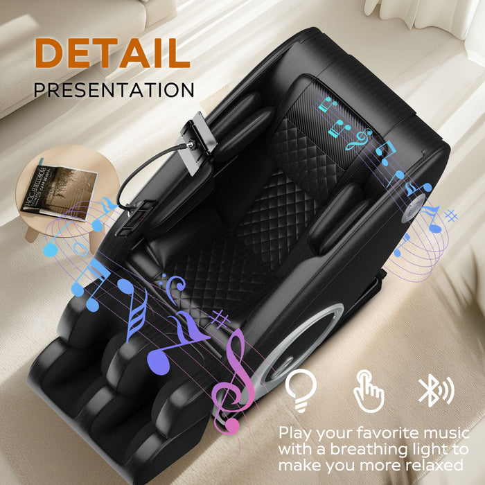 Massage Chair Recliner, Zero Gravity With Full Body Air Pressure - Black