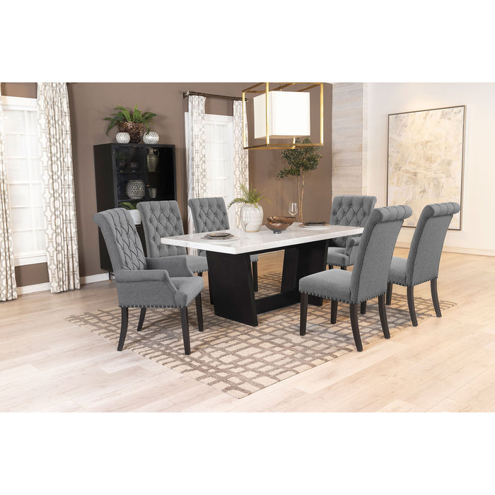 Tufted Rolled Backrest Side Chairs (Set of 2)
