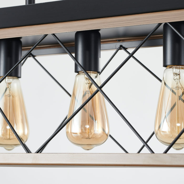 Chandelier Pendant Light For Dining Room Kitchen, 5 Light Fixture With Adjustable Height