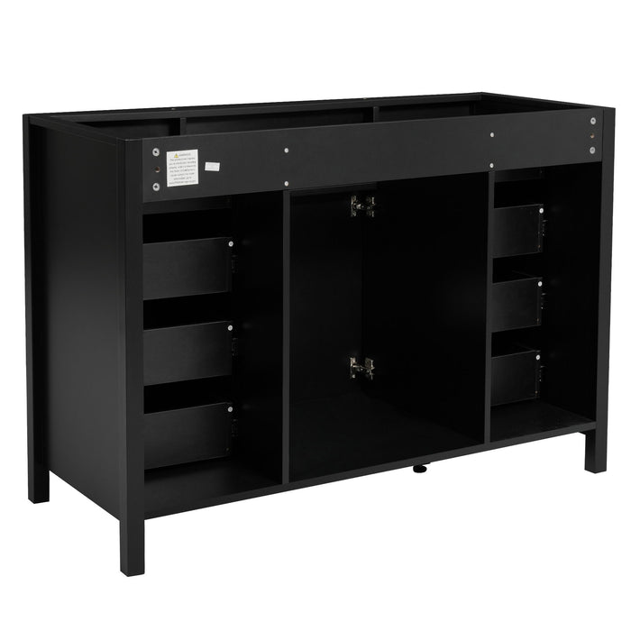 Bathroom Vanity Cabinet Only With 2 Soft Close Doors And 8 Drawers