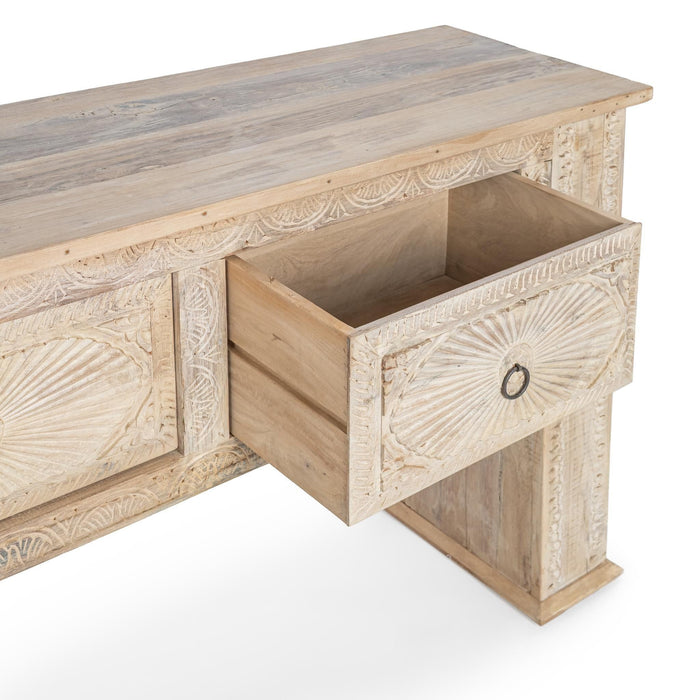 Qena - 4 Drawer Console Table - Butterwood Blend