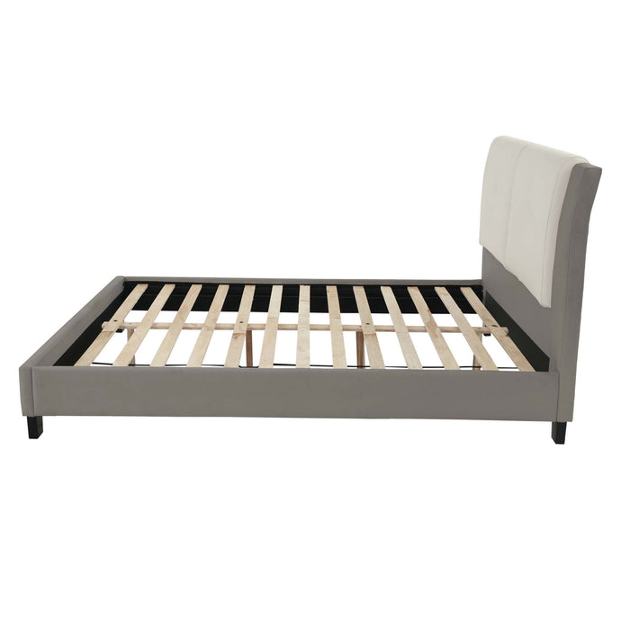 Bed Set With 2 Tone Upholstered Headboard