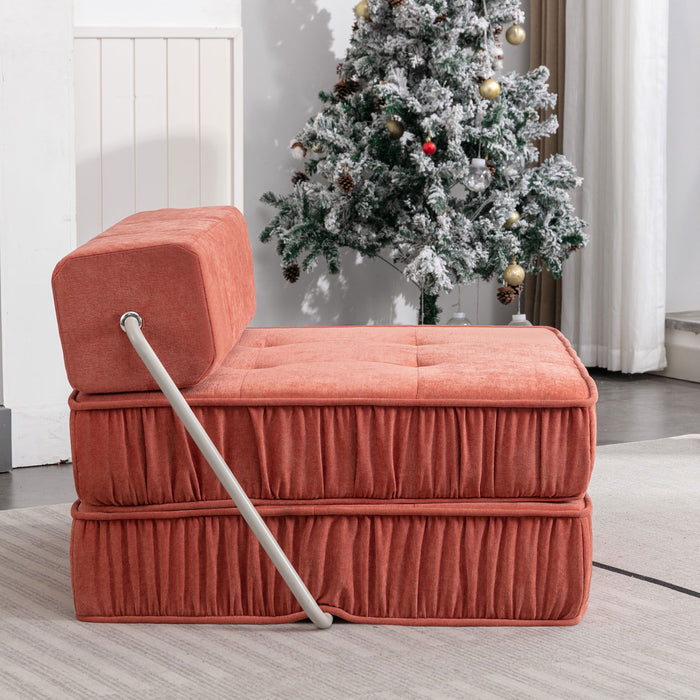 Folding Sofa With Removable Back Cushion, Convertible Futon Sleeper Chair