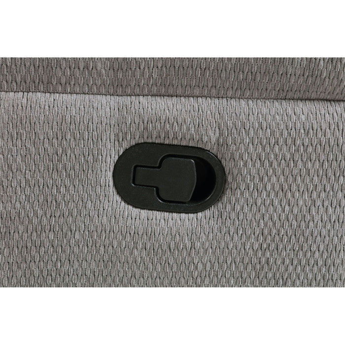 Sebring - Upholstered Glider Recliner Chair With Manual Recline And Smooth Gliding Motion - Gray