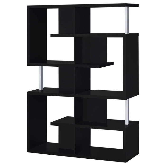 Copper - 5 Shelf Bookshelf Storage Unit - Black
