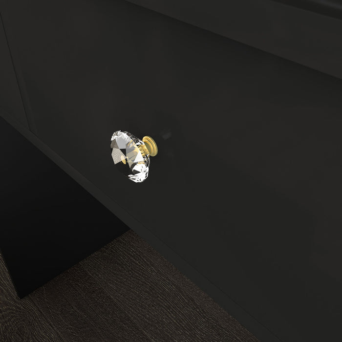 Modern Small Vanity Desk With 3 LED Lighting Modes, 3 Drawers