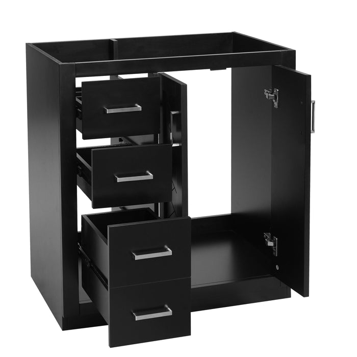 Retro Style Bathroom Vanity With 3 Drawers & Soft-Closing Doors