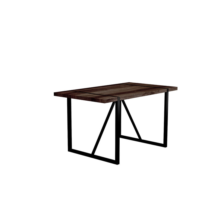 Modern Dining Table With Black Metal Legs For 4 - 6 Person
