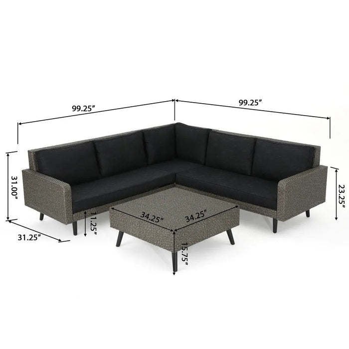 Tahiti - Sofa Set - Black