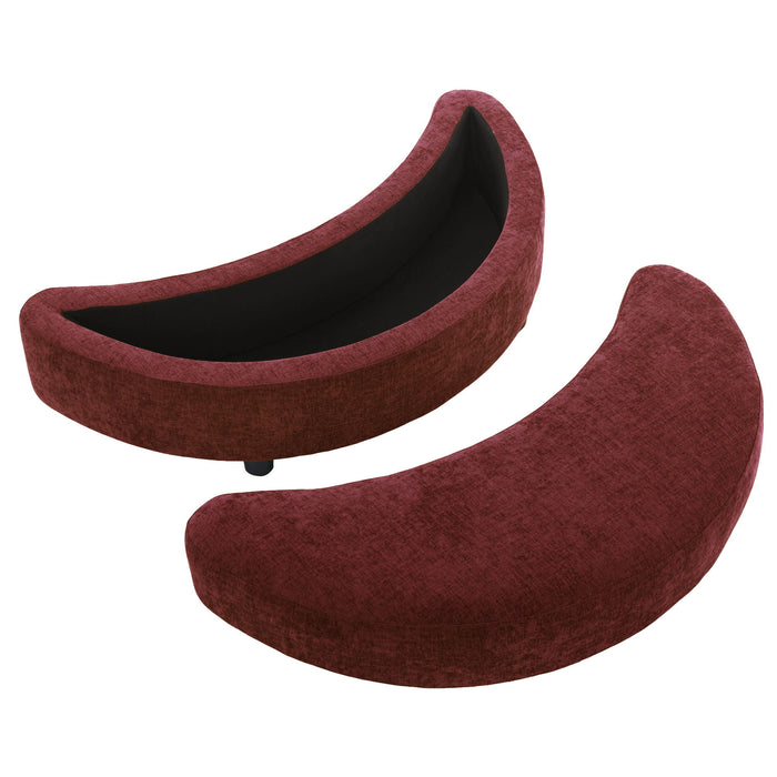 360° Swivel Accent Barrel Chair With Storage Ottoman & 4 Pillows, Modern Leisure Chair Round Accent For Living Room