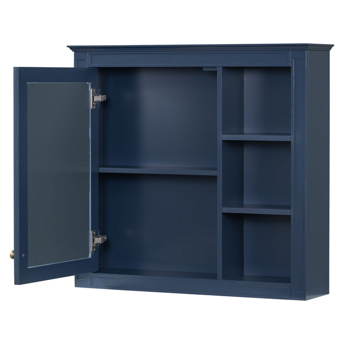 Wall Mounted Medicine Cabinet With Mirror And 3 Open Shelves