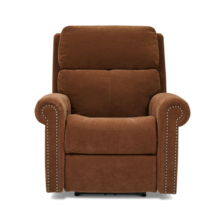 Bernard - Power Recliner With Power Headrest & Lumbar With Nailhed Trim