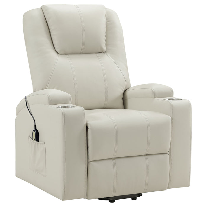 Macklin - Power Lift Massage Recliner With Heat And Dual Cupholders
