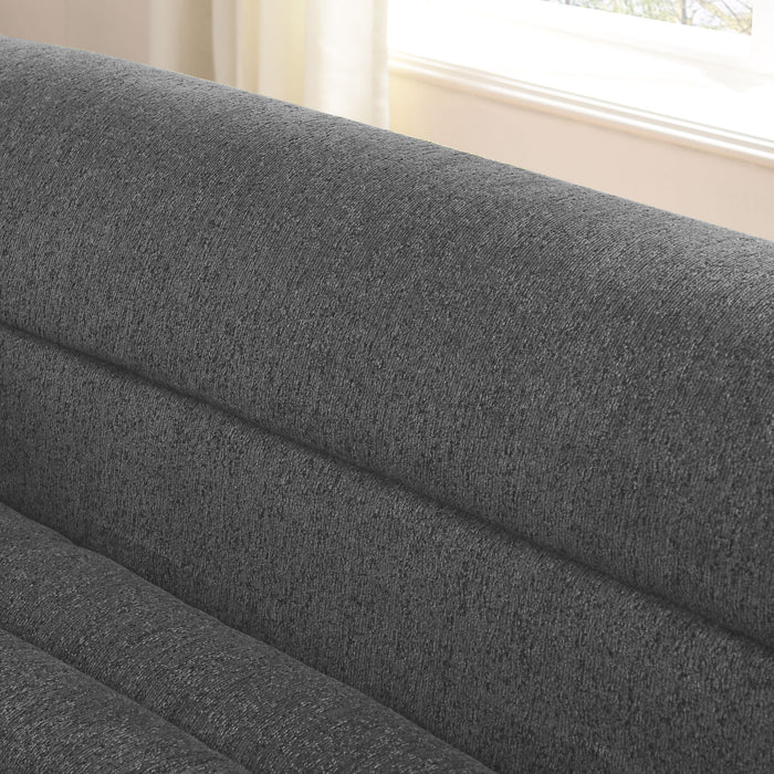 U-Shaped Modular Sectional Sofa With Chaise And Movable Ottoman With Wave-Shaped Armrest